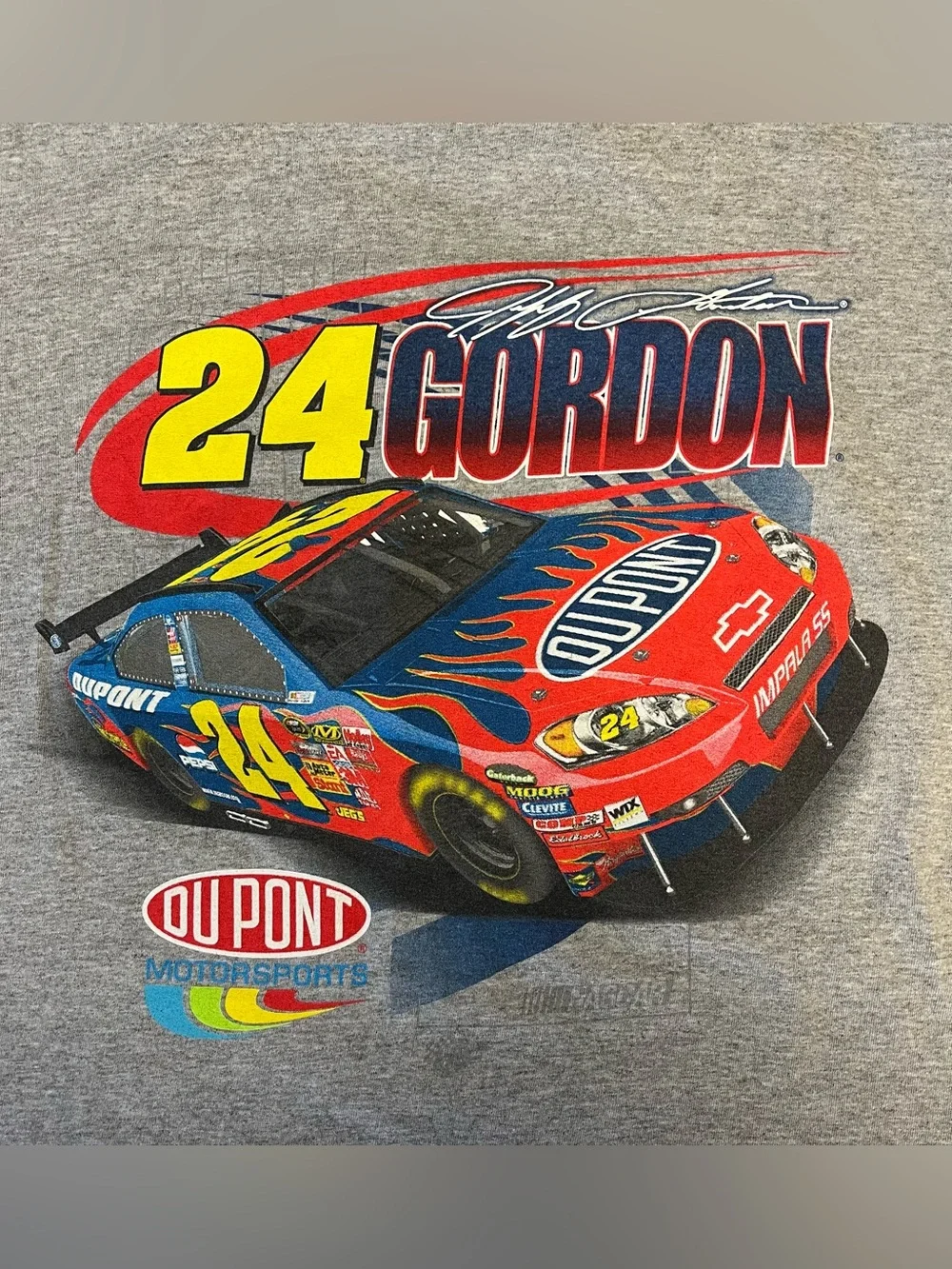 Vintage NASCAR T-Shirt Jeff Gordon Winner's Circle 24 DuPont Motorsports Gray M